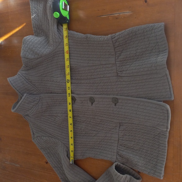 Womans Coldwater Creek Sage Gauze Cotton Blazer Size 12 - Picture 8 of 11